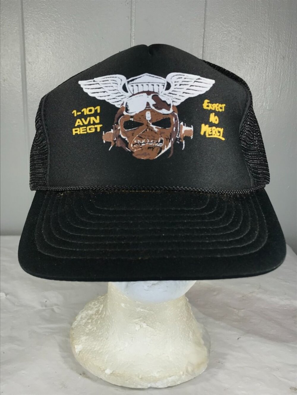 Vintage 80s 101st aviation battalion ugly eddie Wings No mercy Trucker Hat